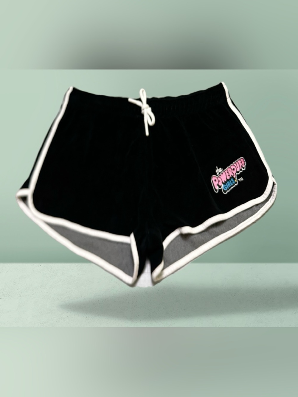 The Power Puff  Girls Velvet Athletic Shorts M